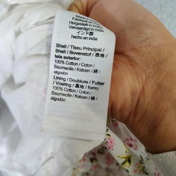 J.Crew Maxi Dress Women's 4 White Pink Meadow Floral Poplin Back-Cutout Cottage - Picture 5 of 13